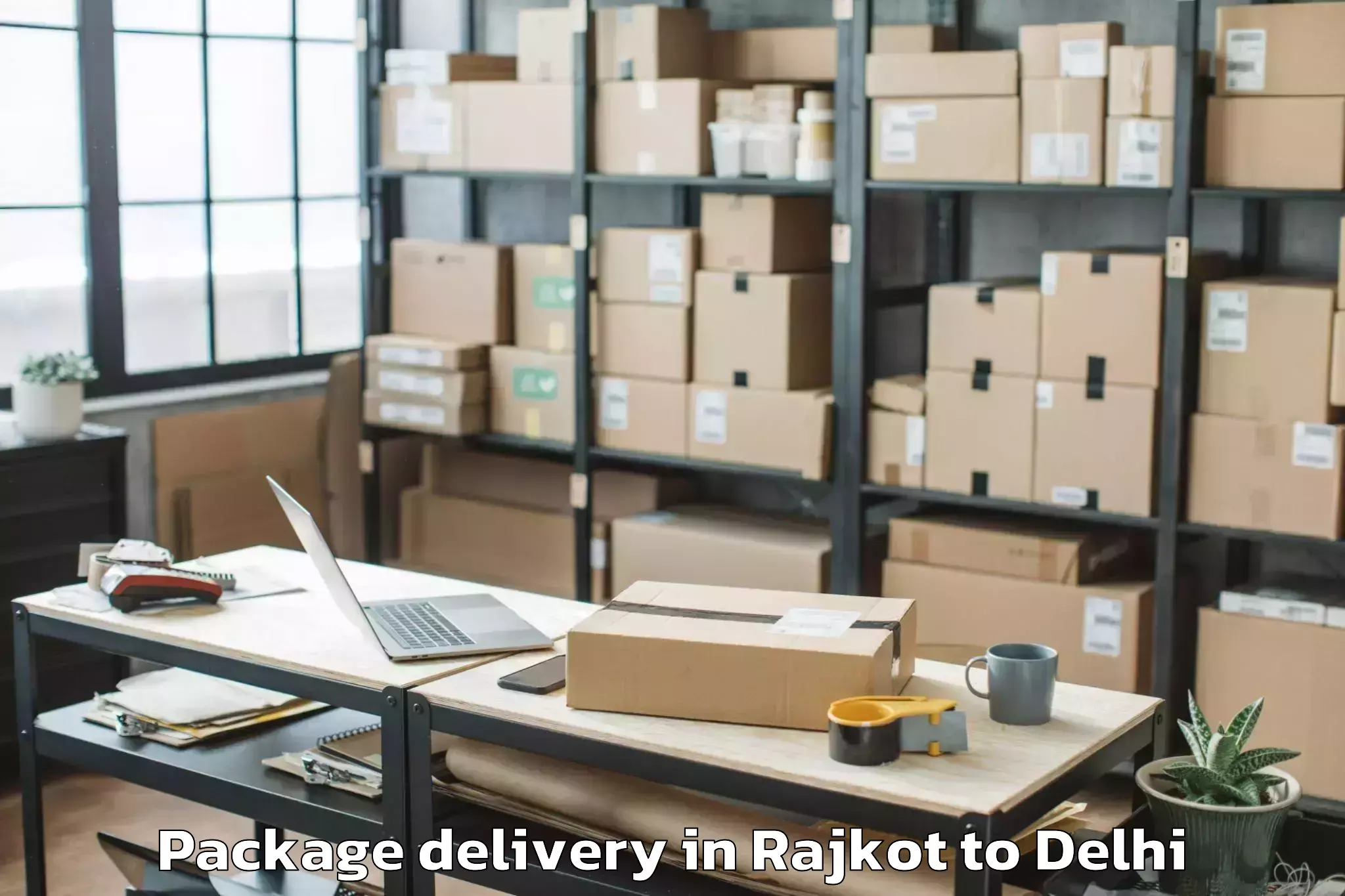 Book Rajkot to D Mall Rohini Package Delivery Online